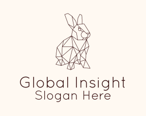 Geometric Rabbit Animal  Logo