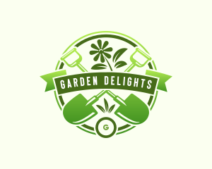 Flower Shovel Gardening logo design