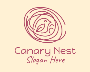 Happy Bird Nest logo design