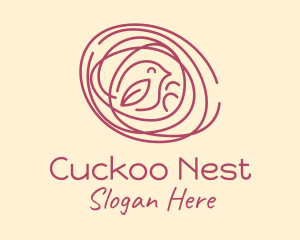 Happy Bird Nest logo design