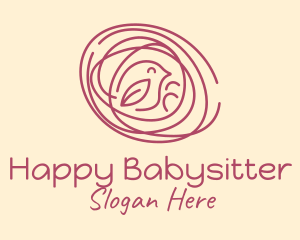 Happy Bird Nest logo design