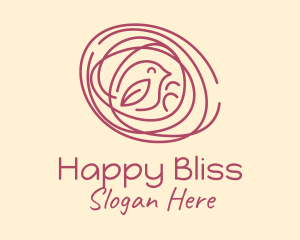 Happy Bird Nest logo design