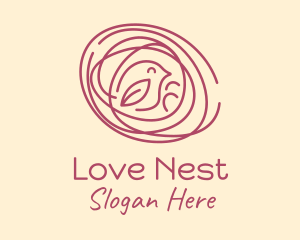 Happy Bird Nest logo design