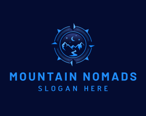 Compass Mountaineering Travel logo design