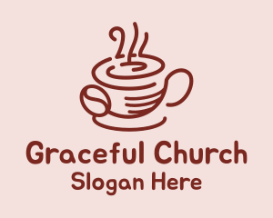 Hot Coffee Cup Logo