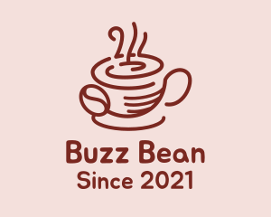 Hot Coffee Cup logo design