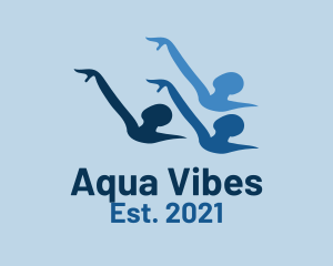 Minimalist Synchronized Swimming logo