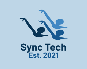 Minimalist Synchronized Swimming logo