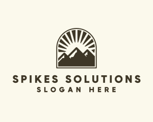 Mountain Tourist Spot Logo