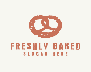 Heart Pretzel Bread logo design