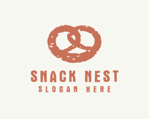 Heart Pretzel Bread logo design