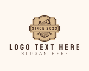 Sculpting - Wooden Planer Log logo design