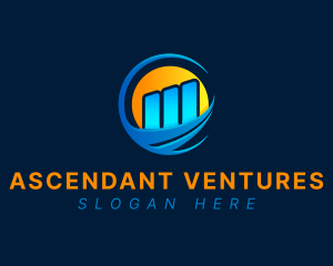 Gradient Business Graph logo design