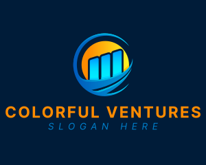 Gradient Business Graph logo design