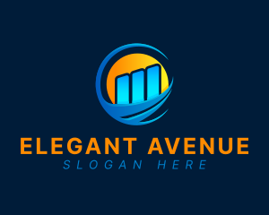 Gradient Business Graph logo design