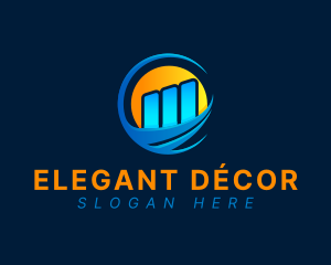 Gradient Business Graph logo design