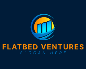 Gradient Business Graph logo design