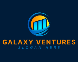 Gradient Business Graph logo design