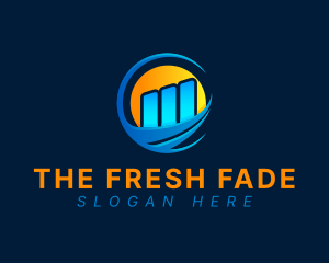 Gradient Business Graph logo design