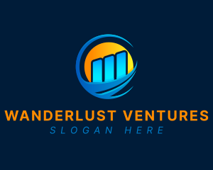 Gradient Business Graph logo design