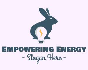 Electric Bunny Light Bulb logo design