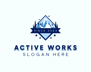 Travel Adventure Mountain logo design