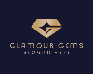 Elegant Diamond Jewelry Letter G logo design