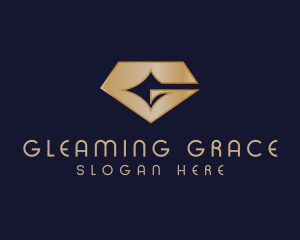 Elegant Diamond Jewelry Letter G logo design