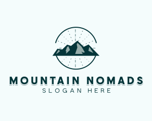 Hipster Mountain Alpine logo design