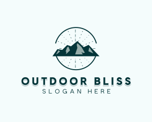 Hipster Mountain Alpine logo design