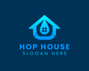 Blue Drop House Pipes logo design