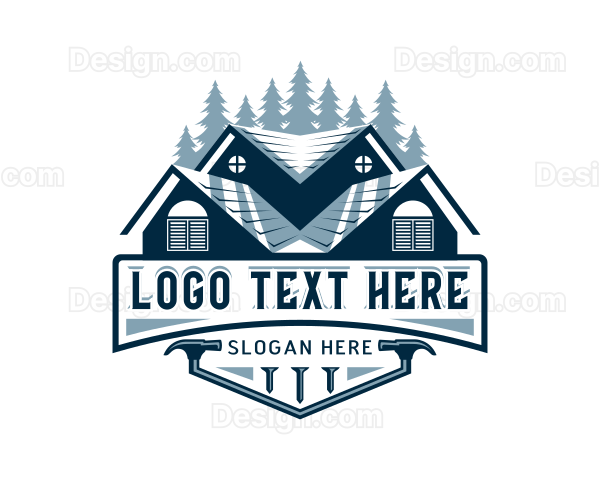 Roofing Carpentry Builder Logo