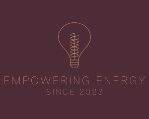 Minimalist Energy Bulb logo design