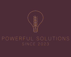 Minimalist Energy Bulb logo design