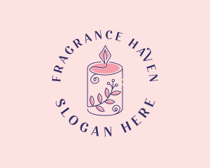 Botanical Scented Candle logo design