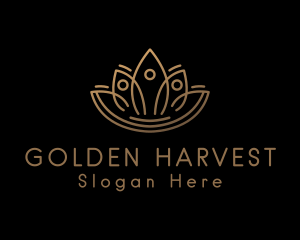 Golden Lotus Wellness logo design