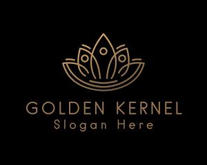 Golden Lotus Wellness logo design