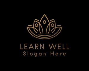 Golden Lotus Wellness logo design