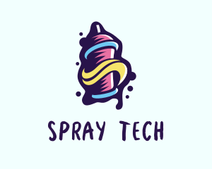 Spray Paint Splatter logo design