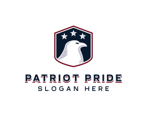 Patriotic American Eagle logo design