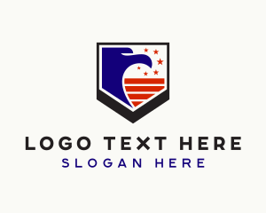 Eagle - Eagle Shield Patriotic logo design