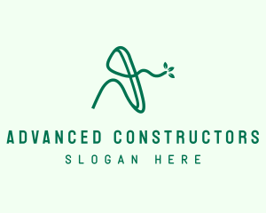 Elegant Eco Letter A logo design