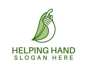 Gardener Hand Planting  Logo