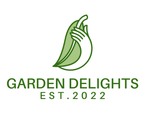 Gardener Hand Planting  logo design