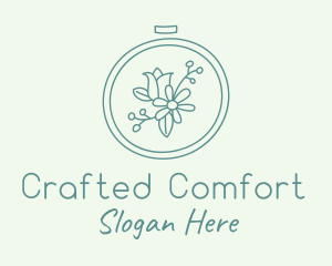 Natural Floral Handcrafted Embroidery logo design