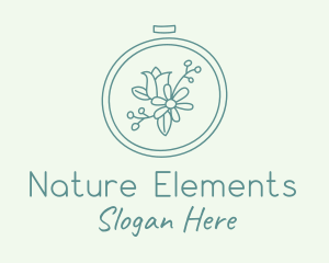 Natural Floral Handcrafted Embroidery logo design