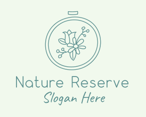 Natural Floral Handcrafted Embroidery logo design