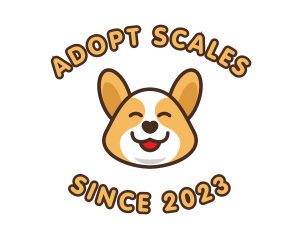 Happy Corgi Puppy logo design