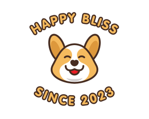 Happy Corgi Puppy logo design