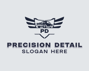 Car Wings Detailing logo design